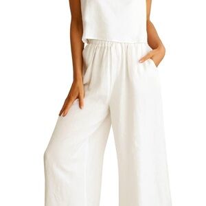 Elegant White Women's Jumpsuit